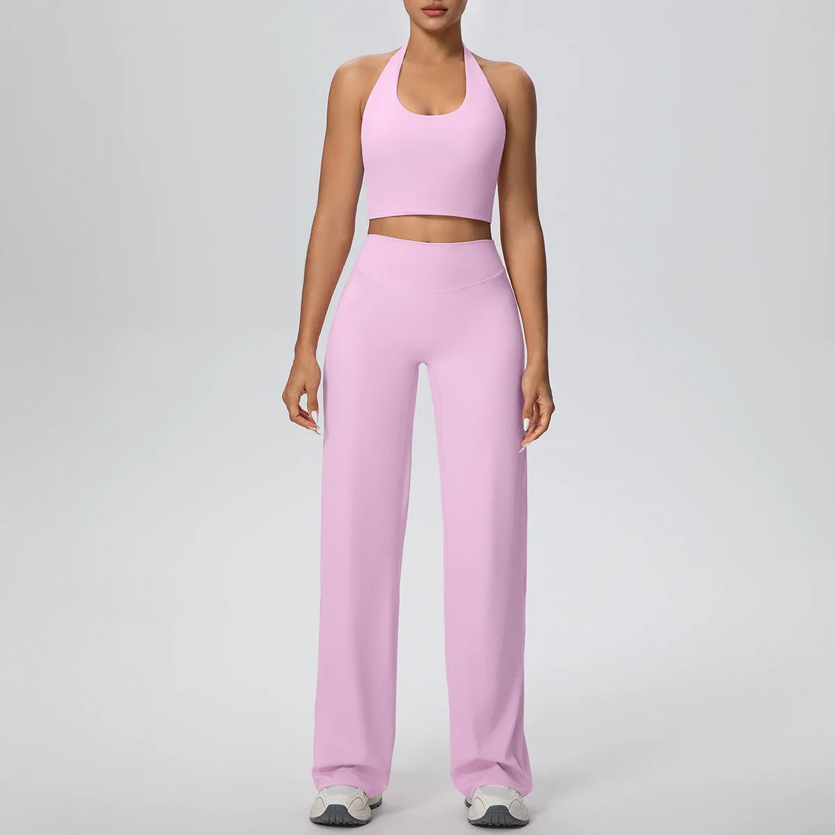2Pieces Breathable Summer Workout Top Pants Yoga Set Yoga Underwear With Chest Pad Quick Drying Push Up Pencil Pants Yoga Set