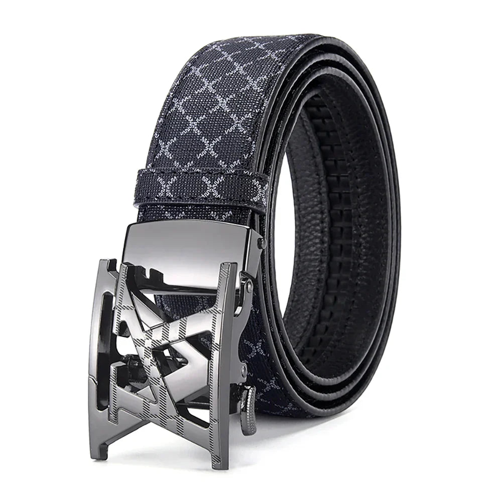 Fashionable Simple Men's Belt High Quality Men's Business Automatic Buckle Belt Retro Men's Casual Wear Belt