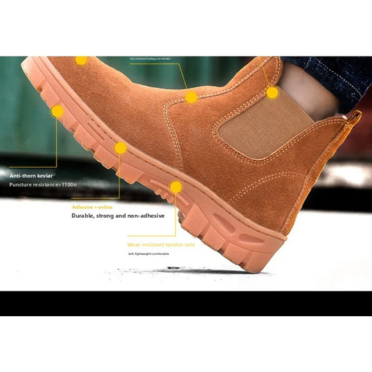 Breathable, Anti Smashing, Wear-resistant Labor Protection Shoes, Welding Boots, Lightweight and Safe Shoes for Summer