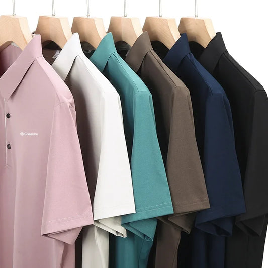 Designer Men's Brand Short Sleeve Polo Shirt New Lapel Casual Letter Print T-Shirt Top Versatile Business Trendy Men's Clothing