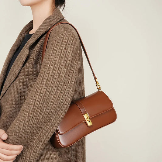 Women Genuine Leather Shoulder Bag Female Fashion Handbag Totes Small Underarm Bag Casual Daybag Mini Purse -KG1313