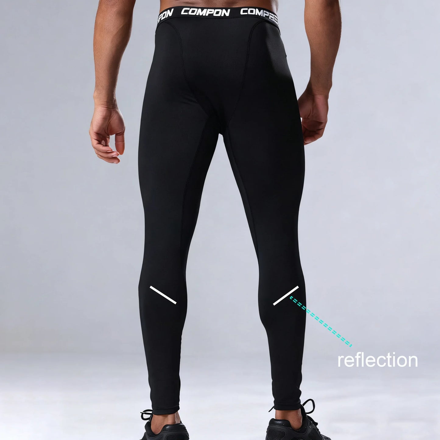 Men's Compression Leggings High Elastic Quick Dry Breathable Sports Base Layer for Gym Running Basketball Workout