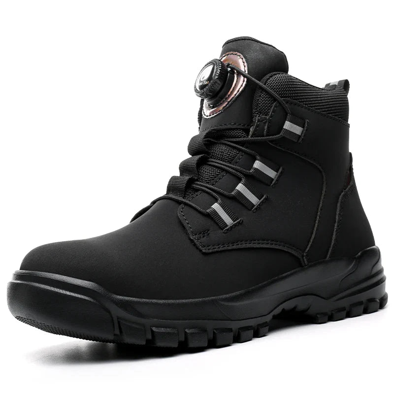 New Rotating Button Safety Shoes for Men Steel Toe Sneaker Non Slip Work Shoes Man Puncture Proof Protective Work Safety Boots