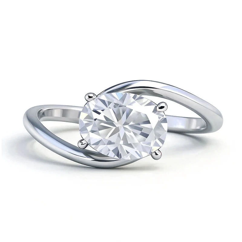 GRA Certified D VVS1 Pear Cut Moissanite Rings for Women 6x8mm Lab Diamond S925 Sterling Sliver Wedding Engagement Ring