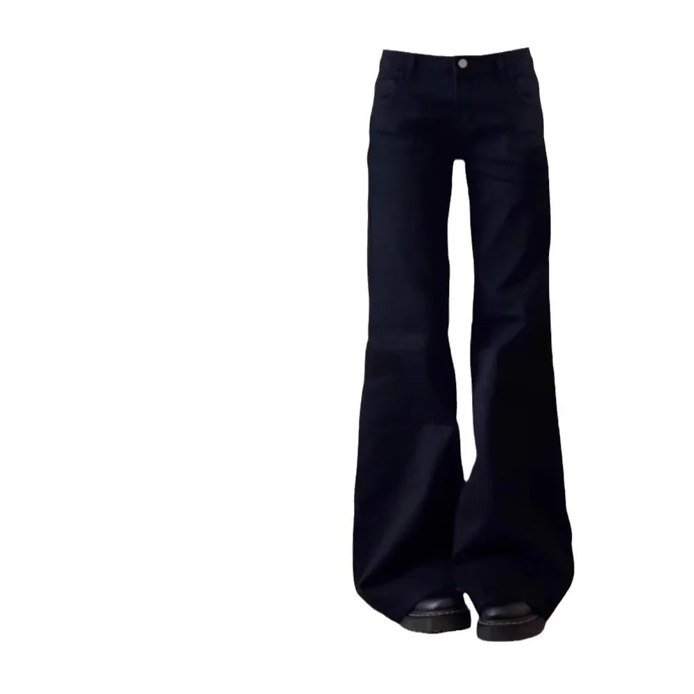 Low Waist Wide Leg Micro Flared Jeans