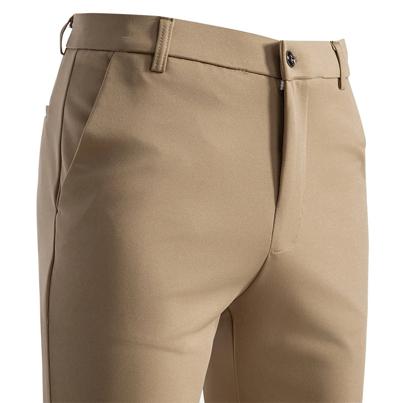 Summer Spring Male Casual Pants Business Suit Pants Khaki Classic Men's Dress Pants Flexible Office Clothes
