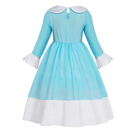 Rosalina Dress Girls Peach Cosplay Kids Party Princess Costume Birthday Blue Dresses Children Clothing