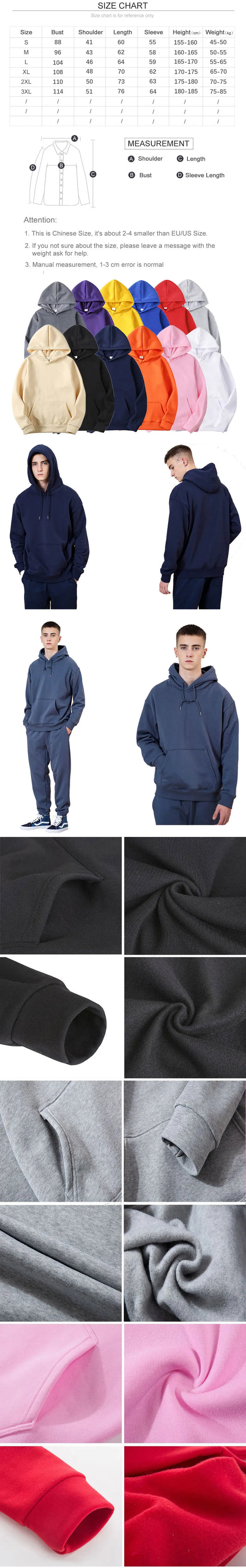 Hoodies Men Women Clothing Fashion Sweatshirts Casual Fleece Long Sleeves Pullovers