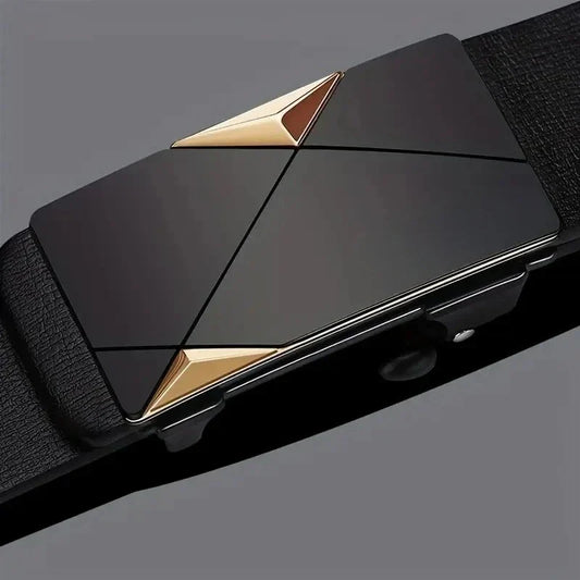 Men's Toothless Inner Belt Is Casual, Fashionable and Simple. The Automatic Buckle Belt Is A Unique Young Man's Belt