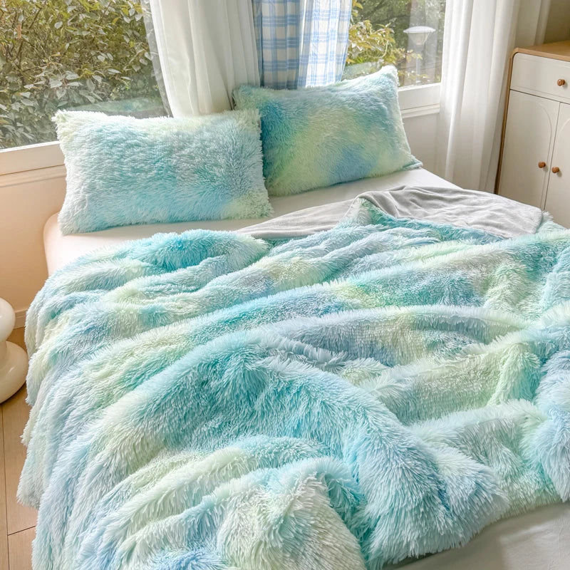 1Pc Mink velvet fabric Colorful Soft Warm Sofa Throw Blankets Travel Blanket Warm Bedding All Season With zipper Duvet Covers