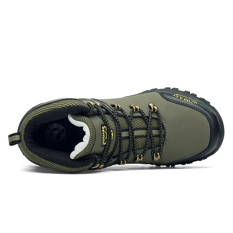 New Outdoor Shoes Men High Top Trekking Botas Leather Men Outside Boots For Men and Women Mountain Comfortable Hiking Boots