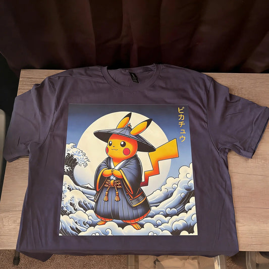Anime Short Sleeve T Shirt Man Women Samurai Squirtle Pikachu Print Cotton Graphic Tee Summer 2026 Streetwear Casual Top