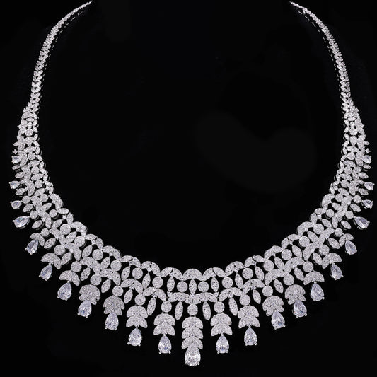 2024 New 4-piece Bride Zirconia Full Set Women's Party Jewelry Set Dubai Nigeria Crystal Wedding Jewelry Set