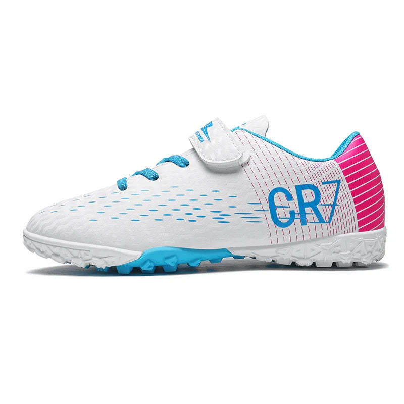 New Hot Children Football Boots Outdoor Trainers Soccer Shoes for Kids Boys Girls Hook Loop Football Cleats Futsal Sneakers28-39