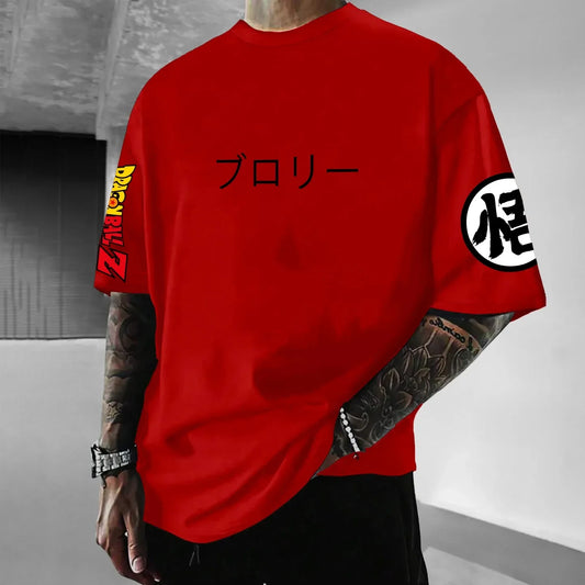 Graphic Print Men Short Sleeve T-shirt Red Inspired Character Street Summer Casual Wear for 2025 Trending