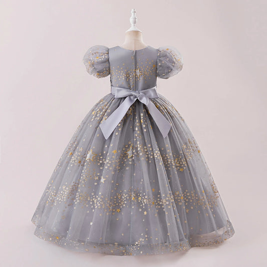 Summer Sequins Party Girls Dress Elegant Wedding Bridesmaids Birthday Prom Dresses for Girl Birthday Evening Christmas Costumes