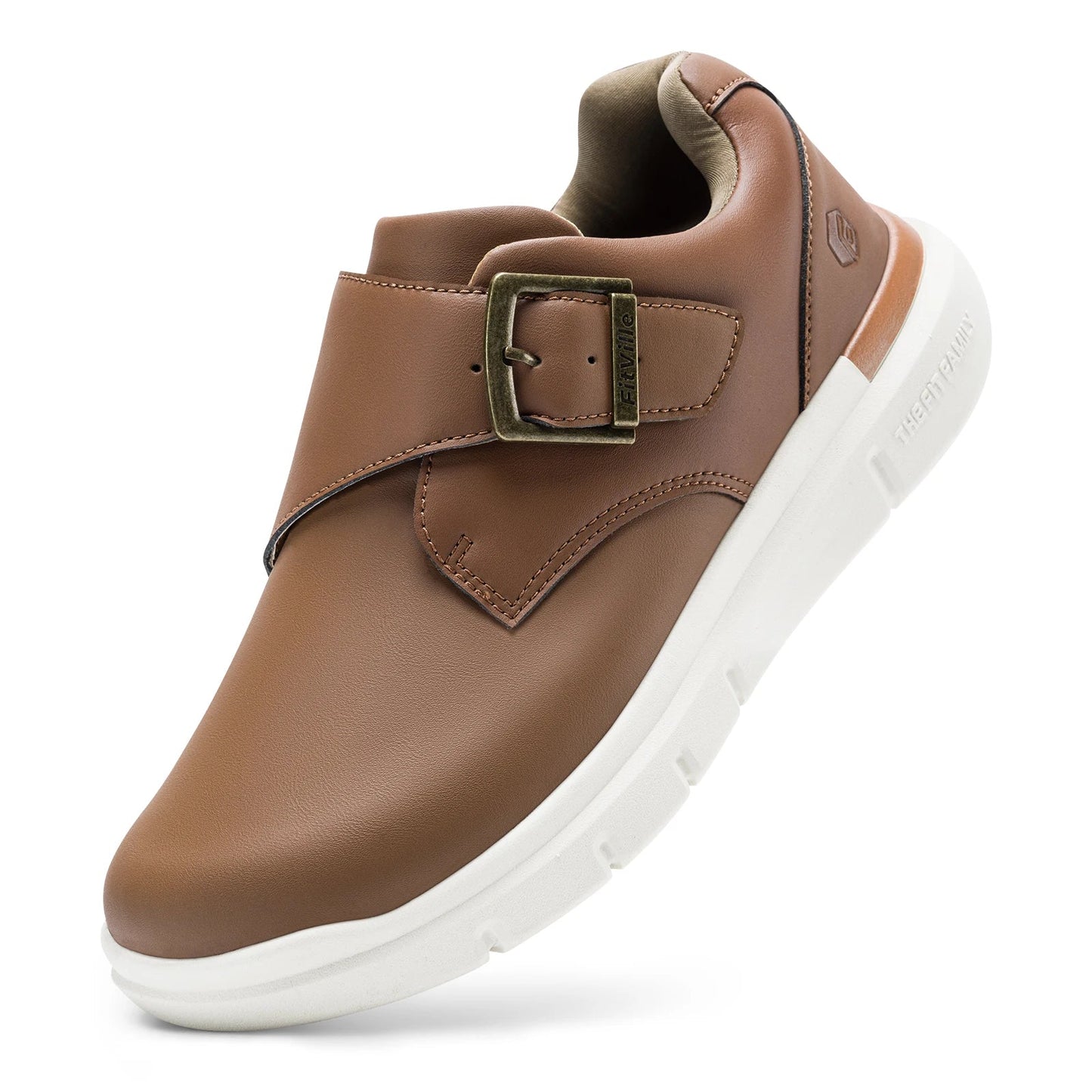 Sapatos masculinos de couro, sapatos largos para pés inchados, sapatos masculinos diabéticos para caminhada, para negócios e caminhadas ao ar livre