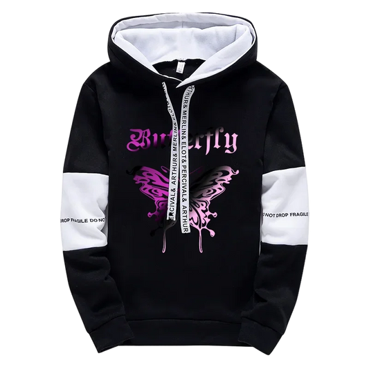 Girls Urban Fashion Loose Coat Letter Print Hoodie for Woman High Grade Y2K Korean Style Hooded Long Sleeve Sweatshirt
