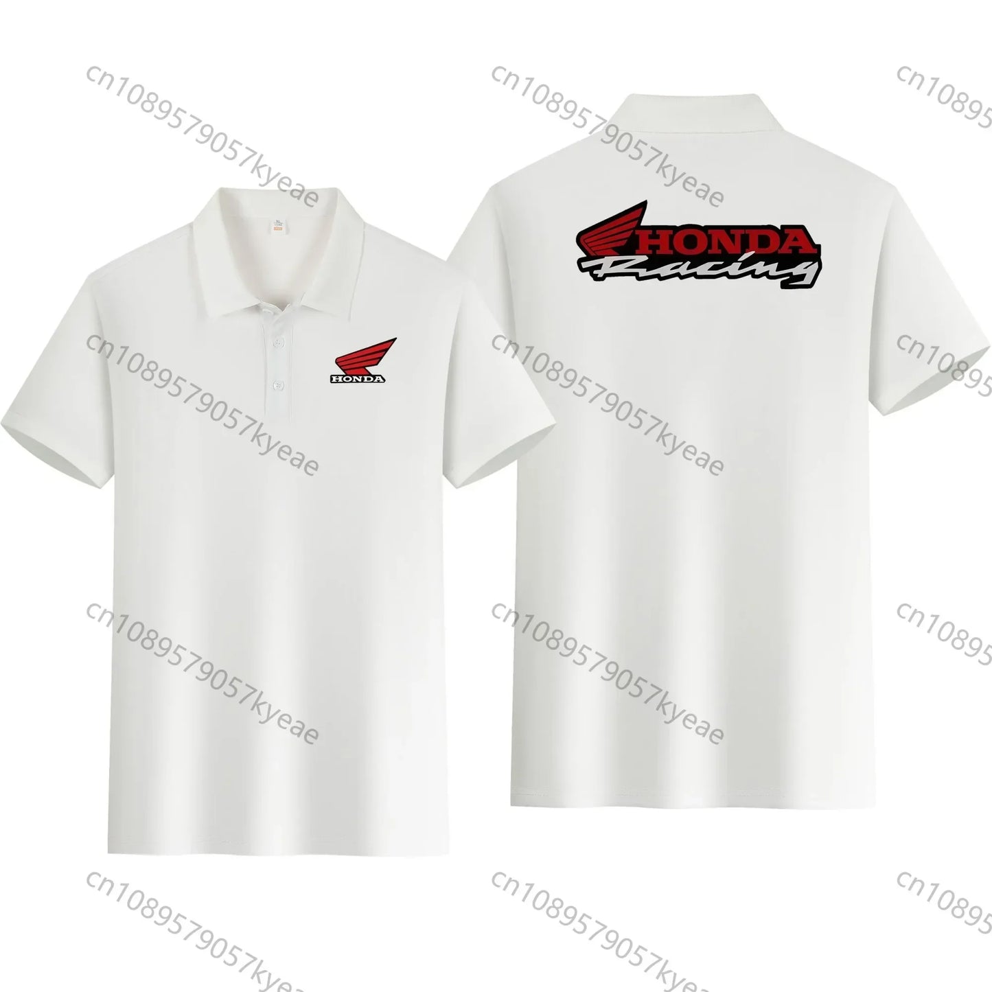 2026 Summer New Men's Racing Wing Logo Polo Shirt Casual Short Sleeve Collared Top Breathable Motorcycle T-Shirt