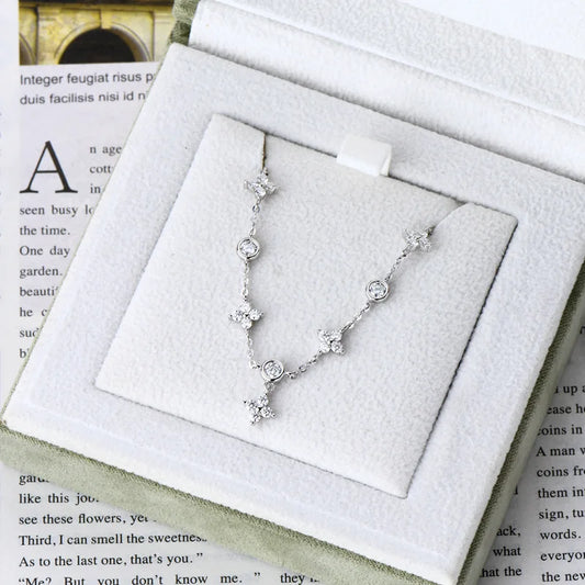 4-Leaf Clover GRA Certified 0.9cttw D Color Moissanite Diamond Bracelet for Woman 925 Silver Link Bracelets Fine Jewelry