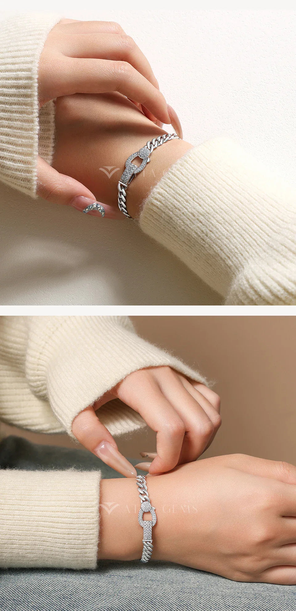New Cuban Bracelets For Men D VVS1 Moissanite s925 Sterling Silver 18k Gold Plated Fashion Hip Hop Wrist Jewelry Gifts