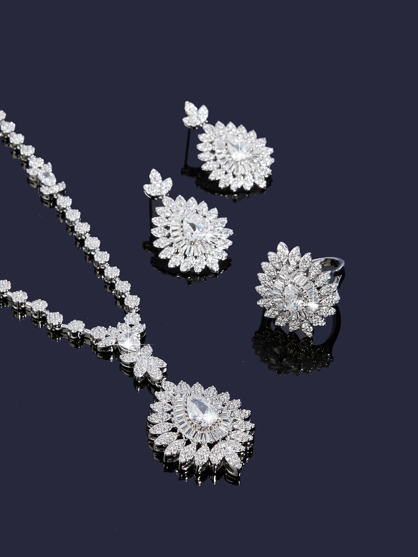 2026 New Fashion Light Luxury 2 Piece Sweater Long Necklace Earrings Women's Jewelry Wedding Bridal Holiday Party Gift