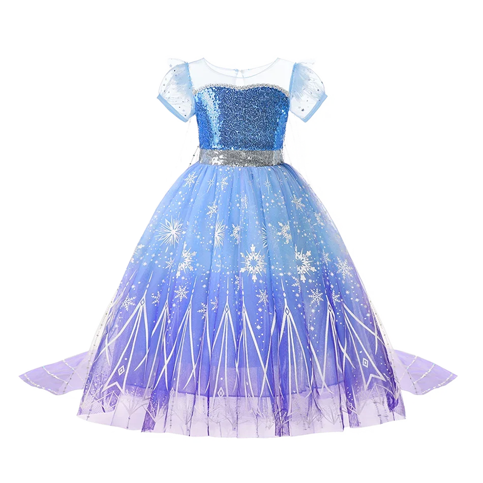 Kids Princess Costume Children Elsa Anna Halloween Dress Girl Cinderella Snow White Dress Rapunzel Mermaid Pageant Disguise