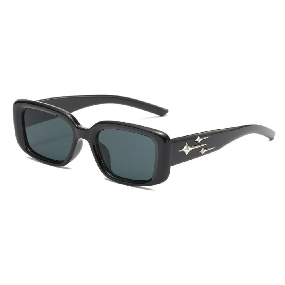 Korean Version Fashion Retro Rectangle Sunglasses for Women Men StarHigh Quality Shade Glasses Anti UV Street Photos Eyeglasses