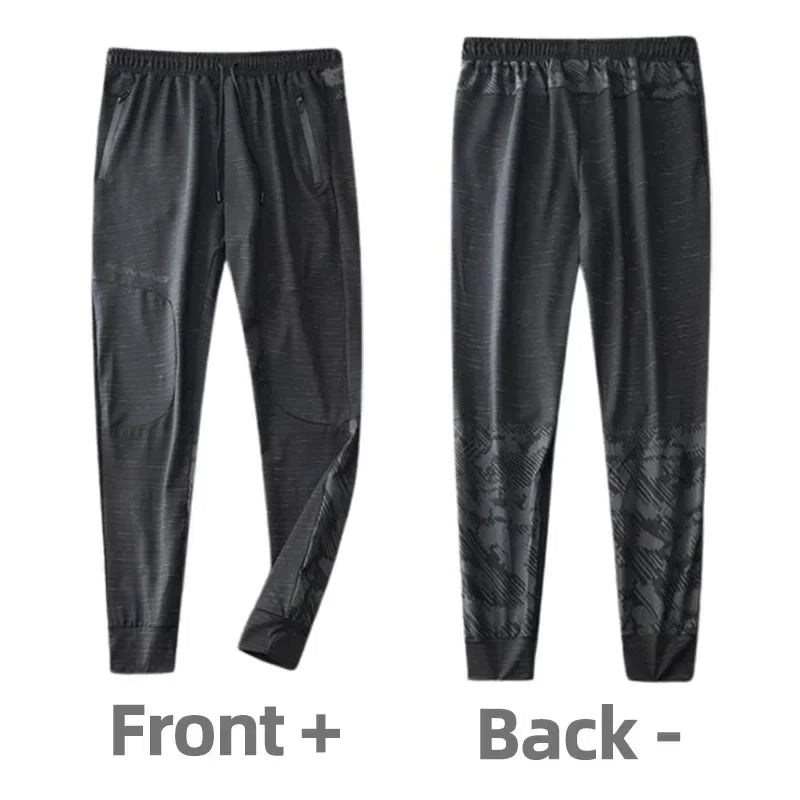 High Quality Camouflage Sweatpants Men Gym Fitness Sports Trousers Running Trackpants Elastic Dry Fit Zipper Pockets Long Pants