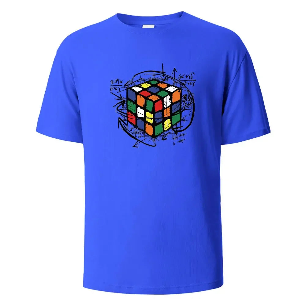 Mofang Print T-Shirt Summer Tees For Men Women 100% Cotton O-neck Oversize Casual Short sleeved Tops
