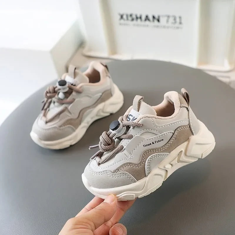Children Sneakers for Boys Girls Lace-up Non-slip Spring New Girls Sport Shoes Classic Kids Casual Running Cute Toddler Shoes