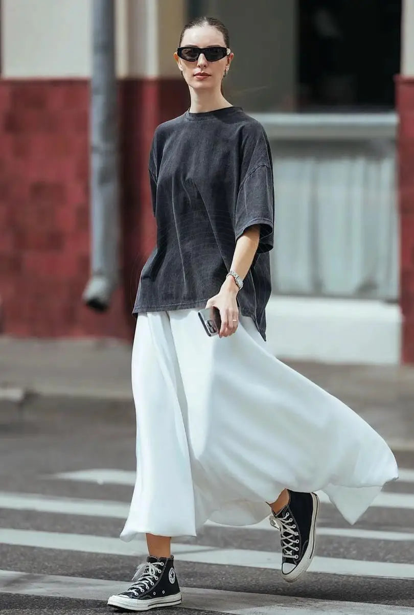 Fashion Women Cotton Solid Washed T-shirts Loose O-Neck Tee Shirts Street Casual Comfortable Short Sleeve Tops Female Clothes