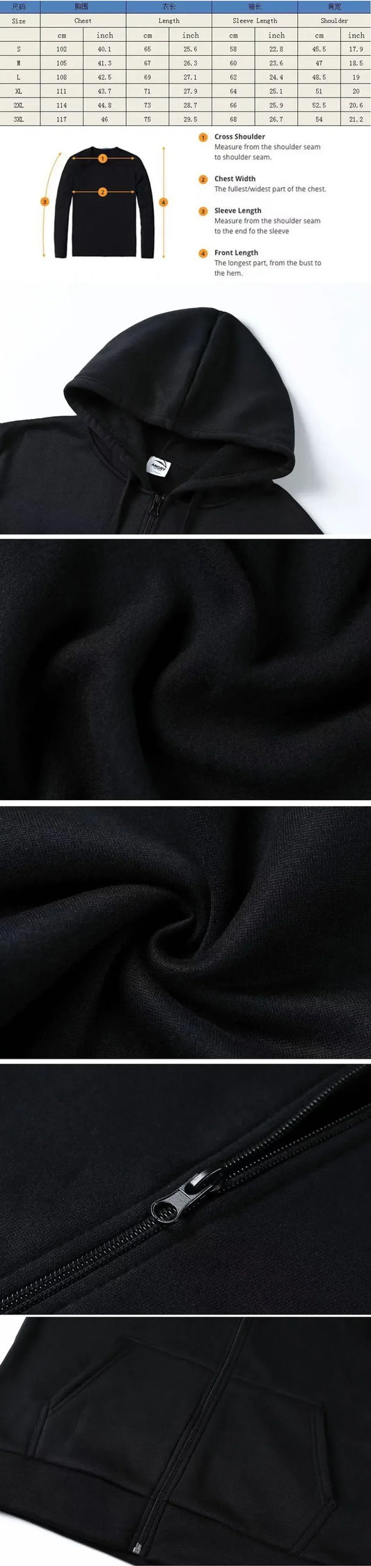 Merch Zipper Hoodie Men Women High Quality Fashion Zip Up Jacket Coat Autumn Winter Casual Loose Sweatshirts