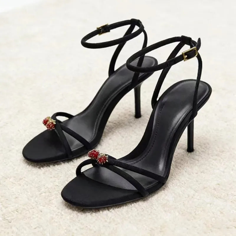 Sexy Brand Thin High Heels Women Summer New Fashion Designer Sandals Ladies Pumps Ankle Strap Elegant Banquet Party Shoes Female