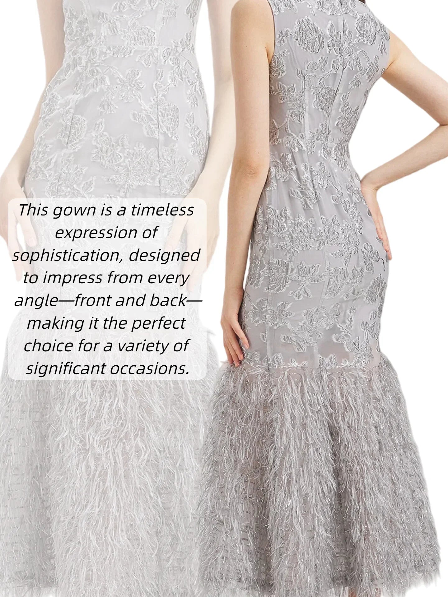 New Arrival Organza Fishtail Long Dress Maxi Evening Summer Sleeveless Bodycon Fitting Gown Feathers Women Robe Vestido