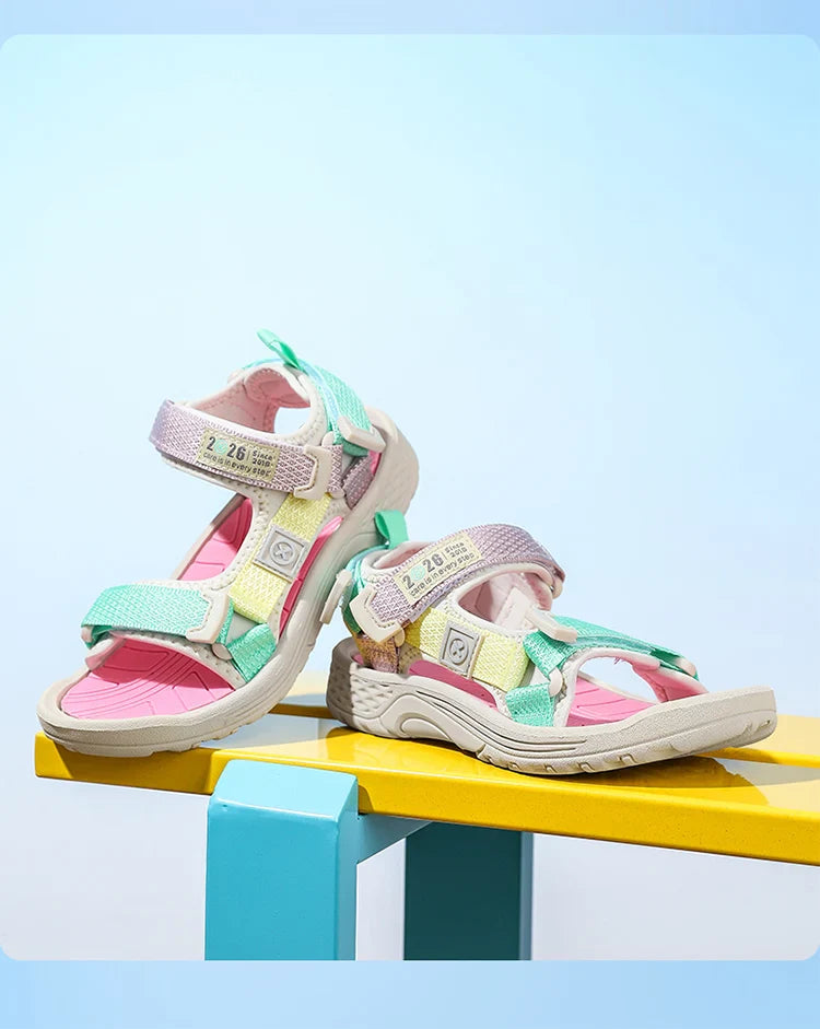 Children's Sandals Boys Girls Breathable Summer Sport for Outdoor Beach Shoes Open-Toe Comfortable Walking Sandalies Size 30-38