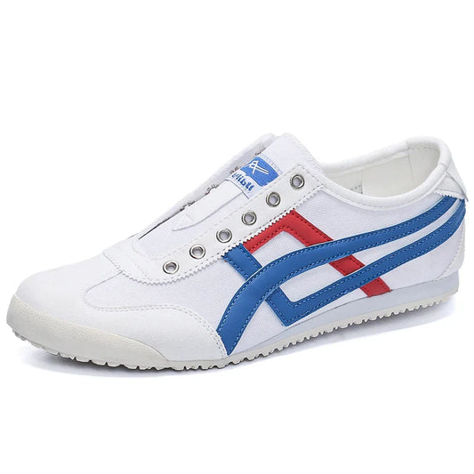 Tênis Masculino Casual de Lona com Malha Design Esportivo Plano Caminhada Corrida Leve Antiderrapante Respirável