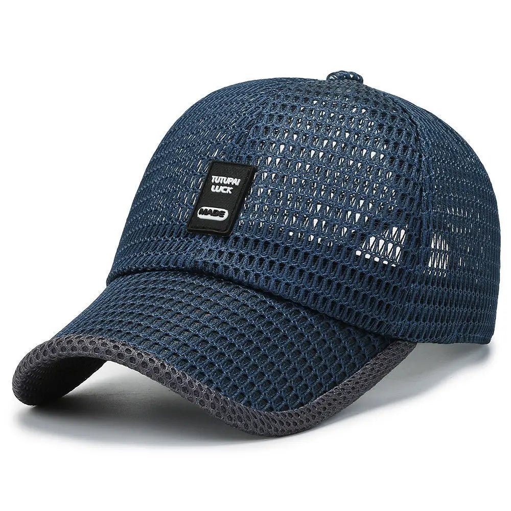 Men's Mesh Baseball Cap Breathable Summer Caps Dad Hat Outdoor Fishing Hats Bone Gorras Snapback Trucker Cap