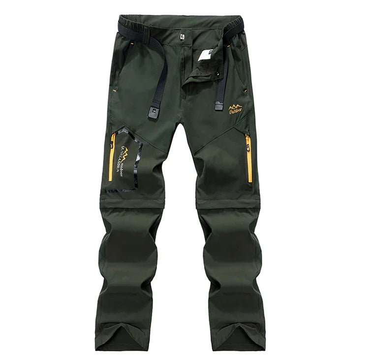 Men's Breathable Sports Pants Lightweight Hiking with Zipper Pocket Quick Dry Water Resistant Fishing Travel Trousers