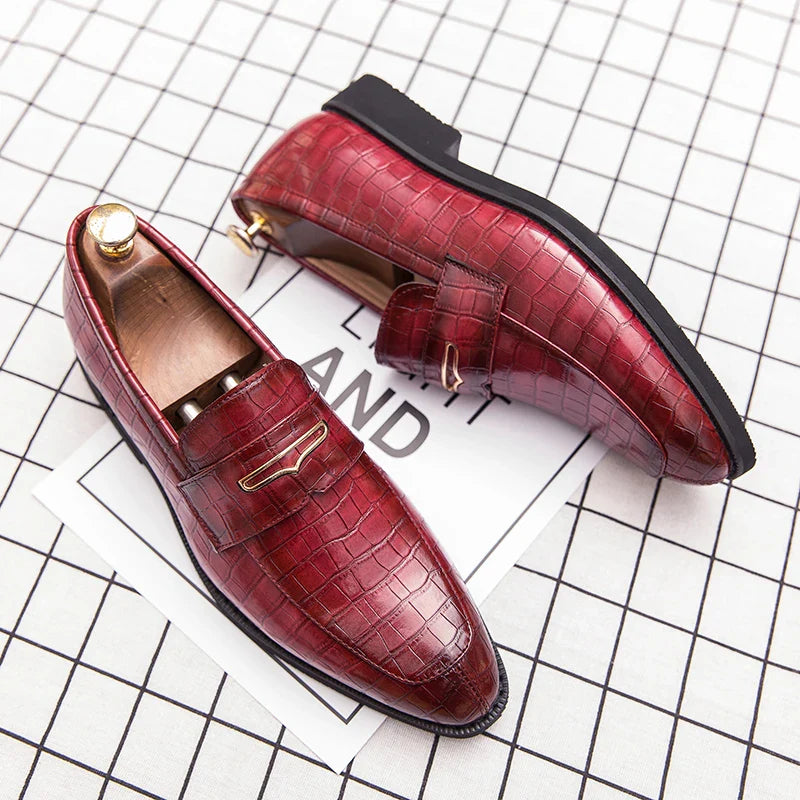 Mens Leather Designer Brand Casual Classic for Men Smile Breathable Office Loafers Formal Business Footwear Dress Shoes Flats 48