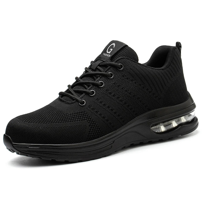 Men Steel Toe Security Protection Shoes Anti-Smash Puncture-Proof Work Shoes Wear-Resistant Construction Shoes Safety Shoes
