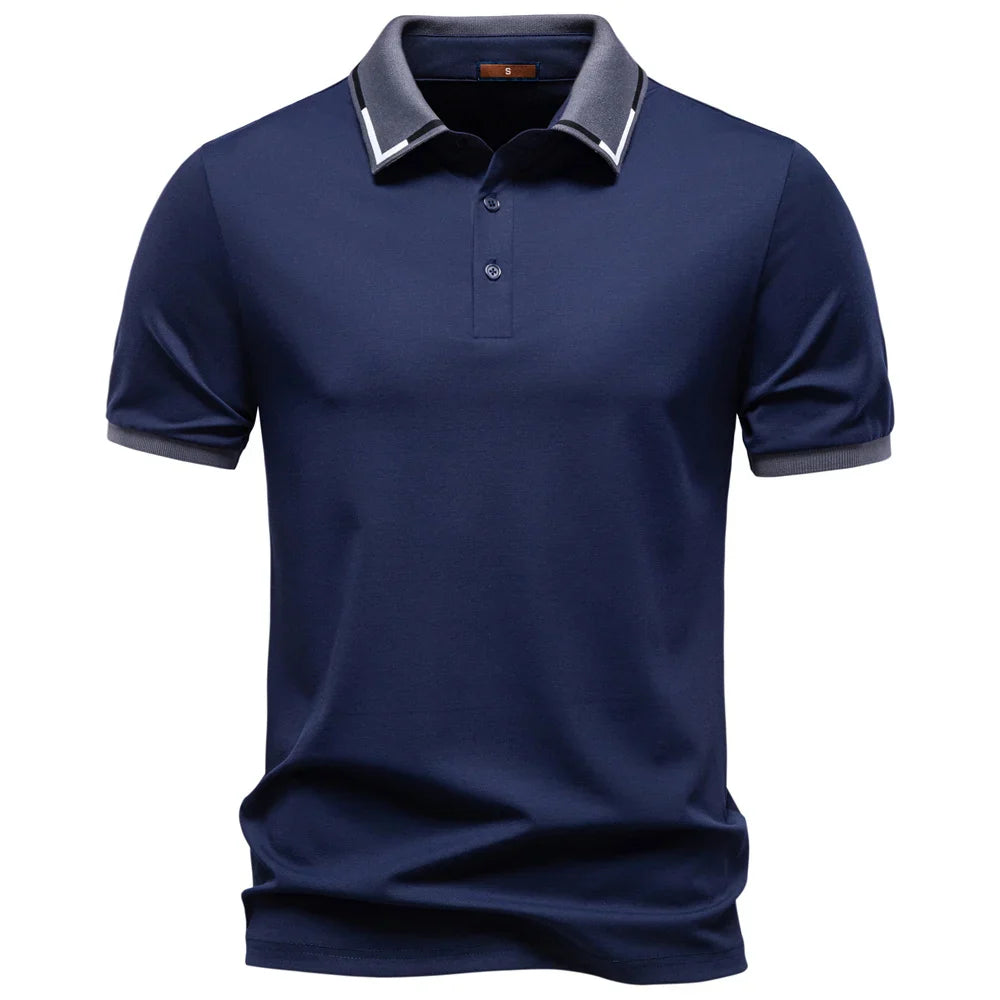 Men's Slim Fit Short Sleeve Polo Shirt Solid Color Lightweight Breathable Fashion Summer Polo Shirts for Men