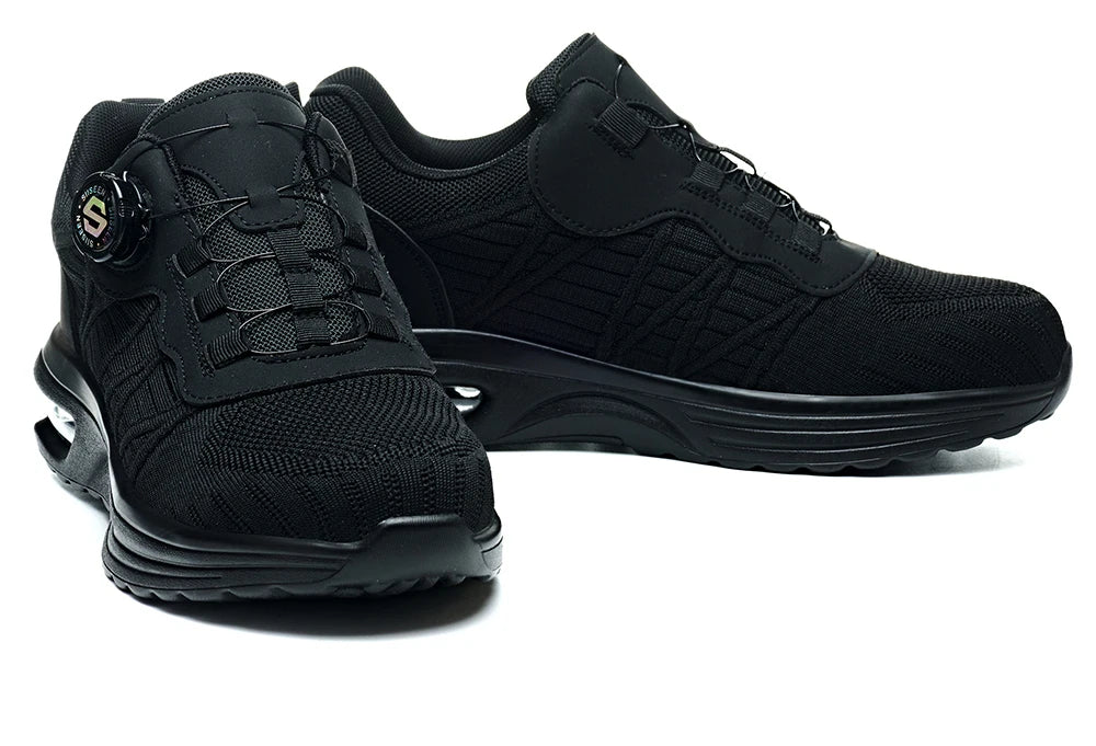New Men's Rotary Buckle Safety Shoes Anti-Impact Anti-Piercing Lightweight Work Boots Fashion Sporty Design for Outdoor Pro