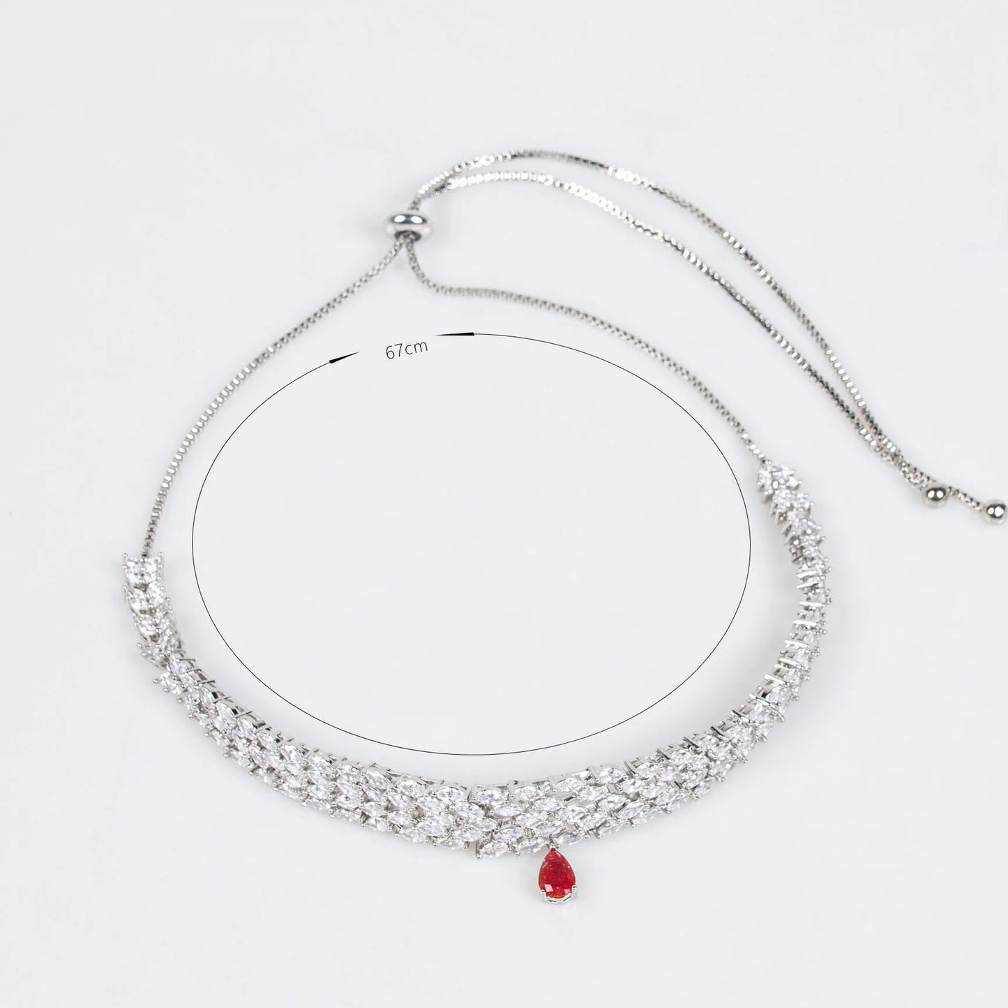 Luxury Necklace Pendant Water Drop Jewelry Necklace Earrings Graduation Dress Versatile Set Party Event Wedding S-589