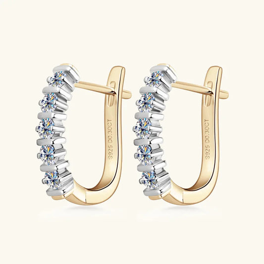 Sparkling Real 2.5mm 0.06CT Full Moissanite Hoop Earrings for Women S925 Silver Earring Party Fine Jewelry Drop Shipping