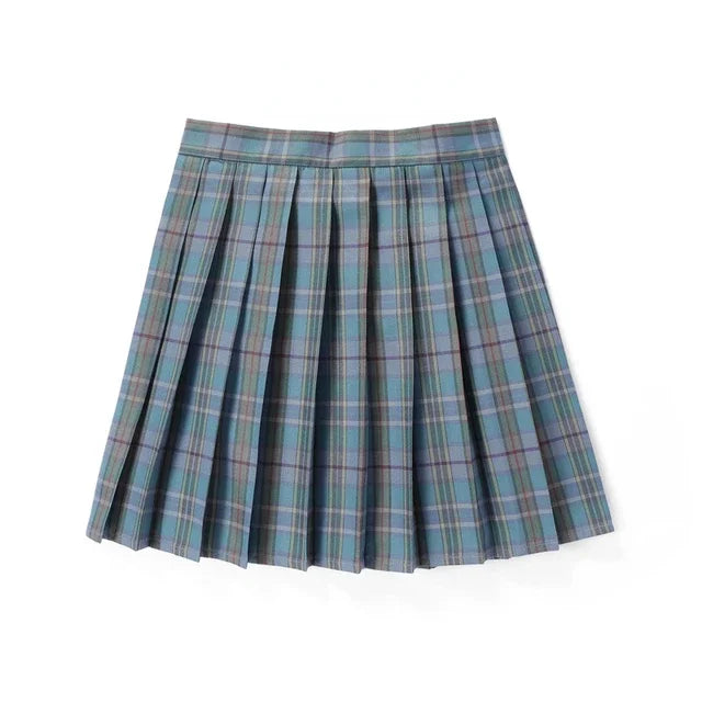 Summer Women High Waist Pleated Plaid Skirts Mini Tennis Skirt Harajuku JK Japanese School Uniform Short A-Line Mini Skirt Girl