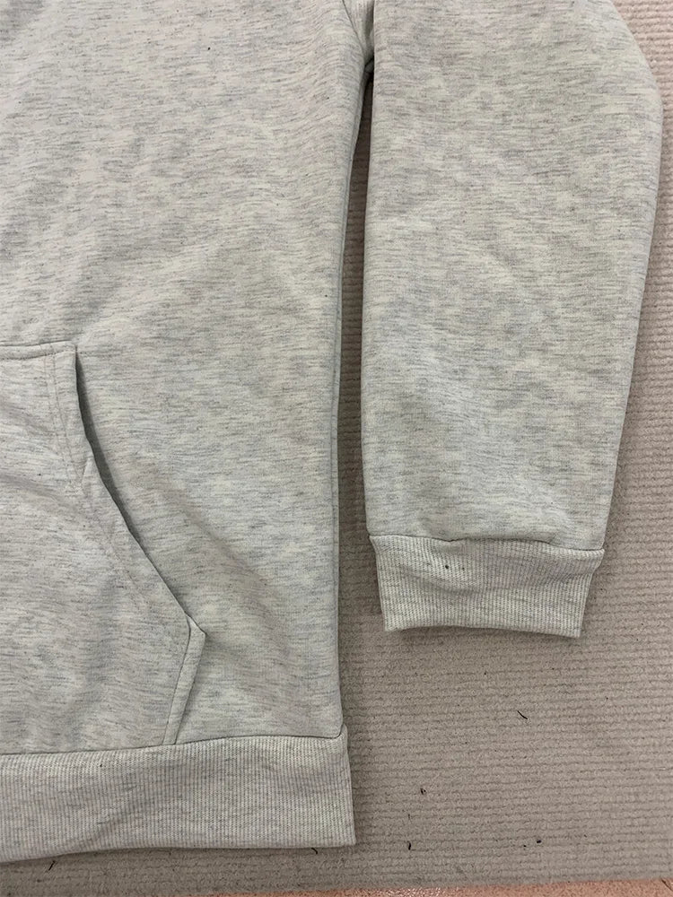 Autumn/Winter Leopard Grey Double sided Zipper Hoodie Men's Casual High Street Warmth Hoodie men's autumn clothing 2025 new
