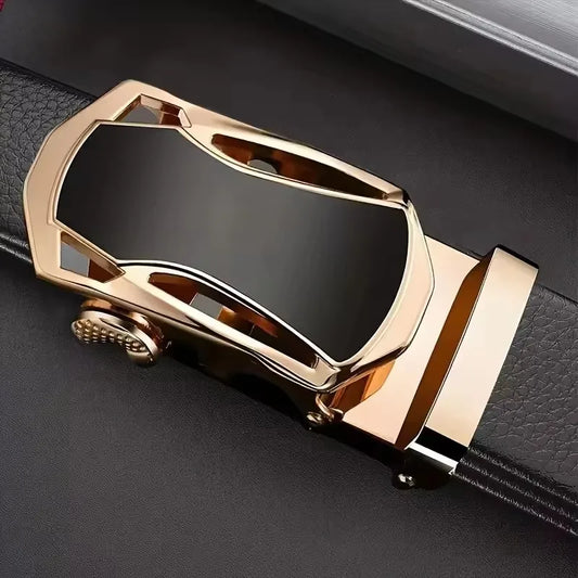 Men's Famous Brand Belt High Quality Leather Luxury Belt Metal Automatic Buckle Belt Business Leisure Trend Belt,For Ideal Gifts
