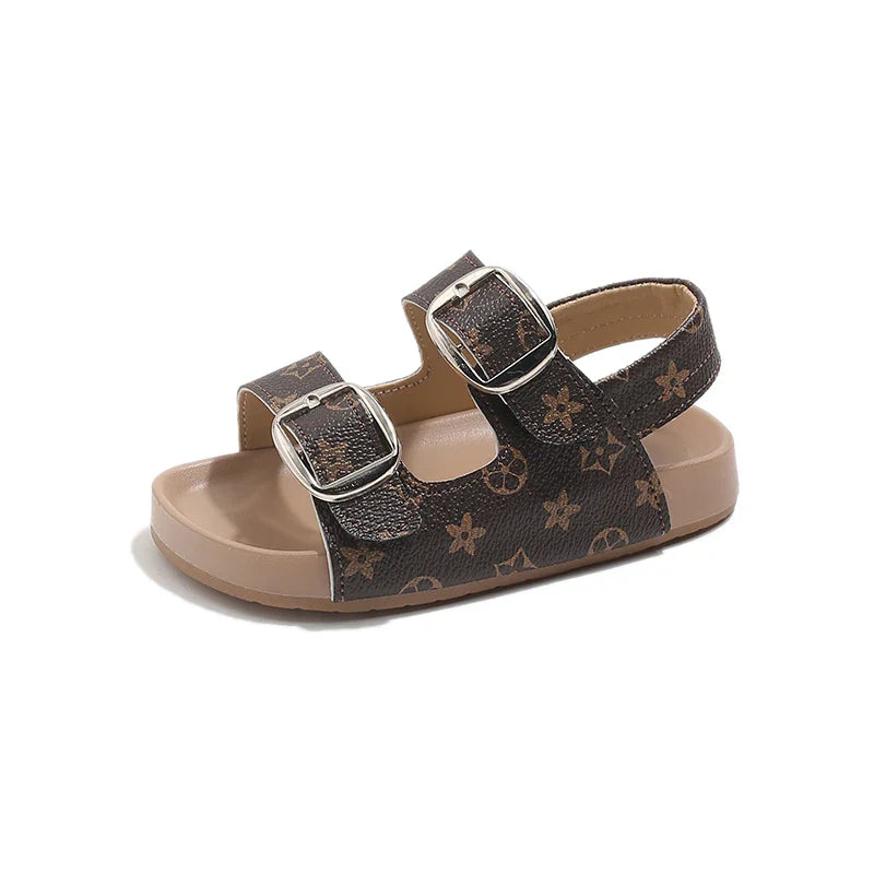 2026 Children Casual Beach Shoes for Girls Boys Summer New Fashion Star Style Soft Sole Anti-slippery Versatile Roman Sandals