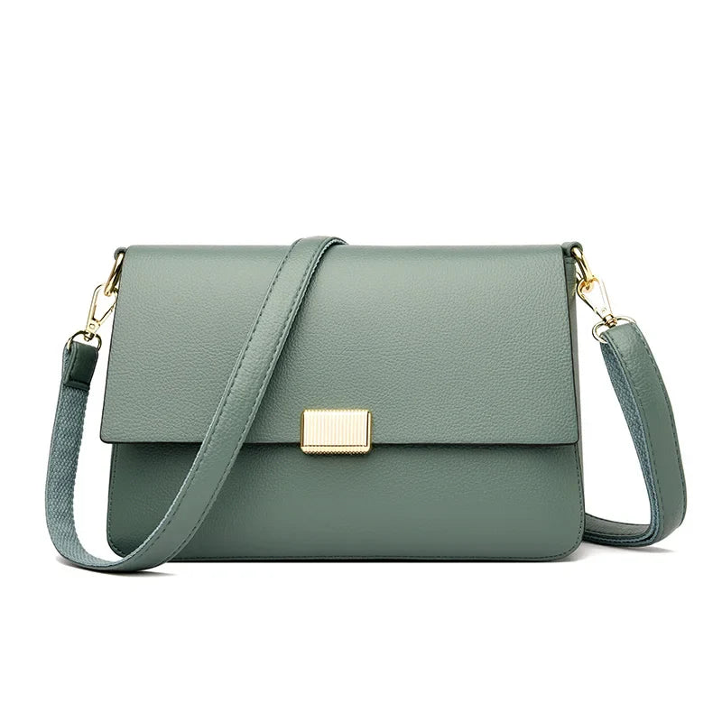2025 New Trend Fashion Message Geniune Leather Girls Crossbody Women Shoulder Bags Big Size Capacity Multifunction Shopping Lady